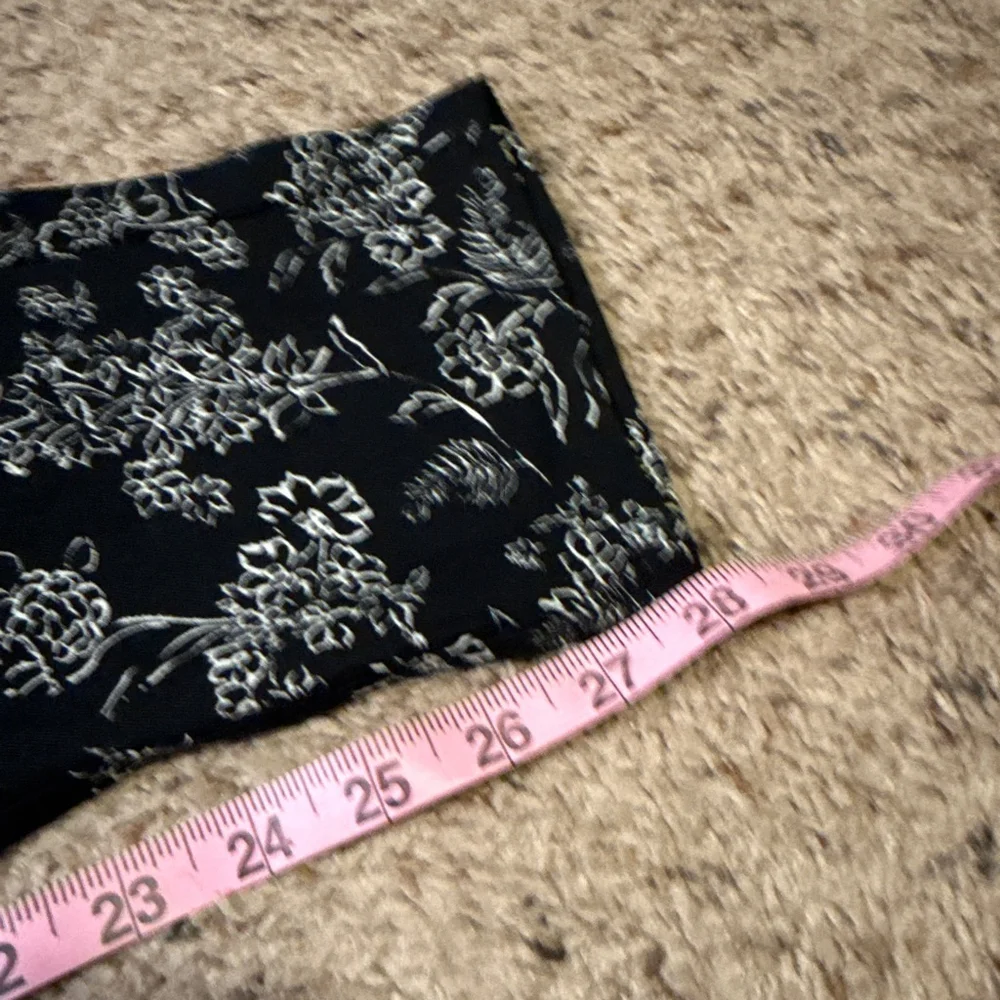 Women's J.Jill Wide Leg Pants XS Black White Floral - Picture 5 of 7
